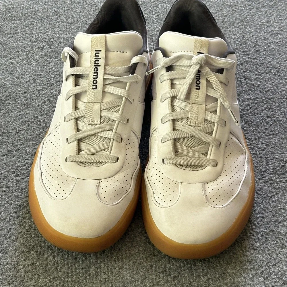 Lululemon Shoes Mens 11.5 Cityverse Perforated White Leather Gum Sneaker